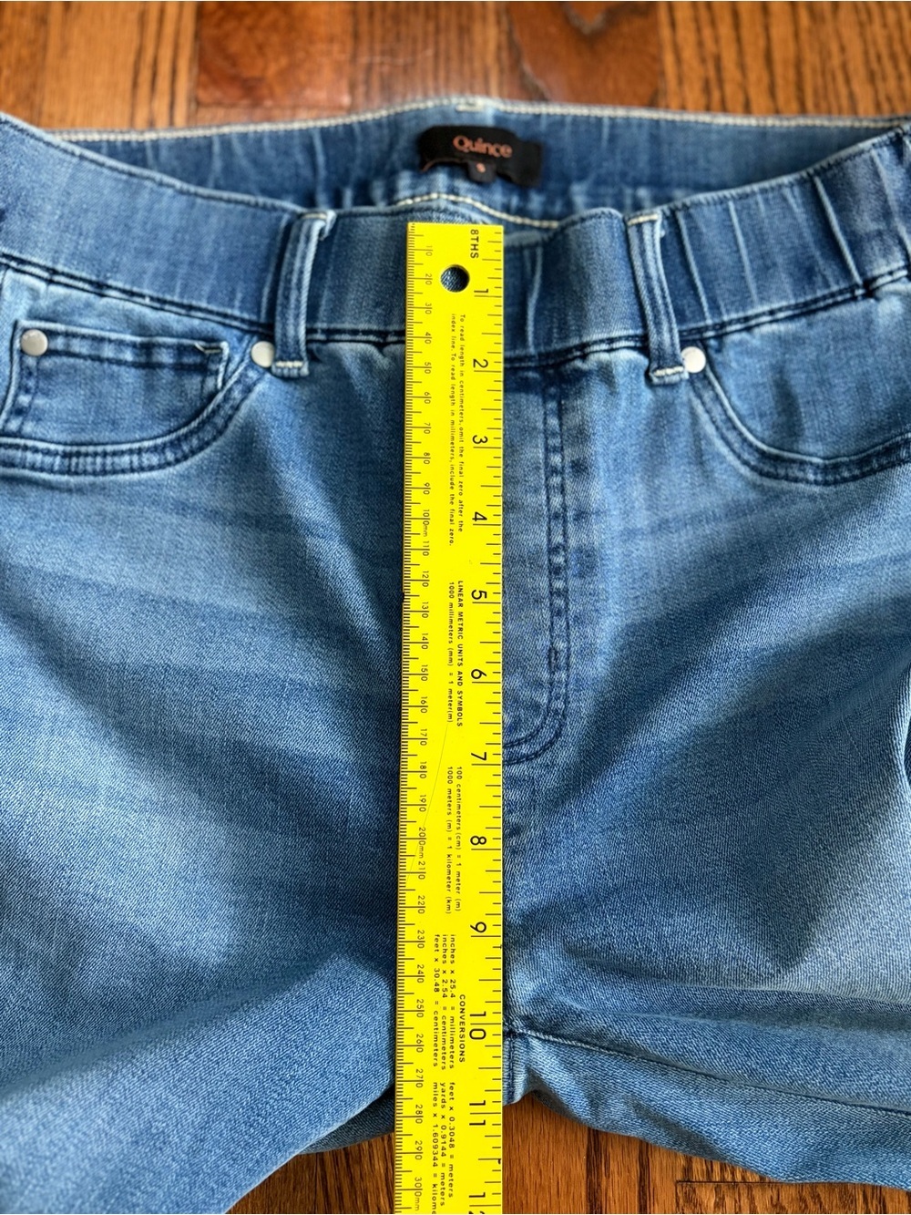 Quince Nina Stretch Pull-On Kick Flare Jeans – Laguna Blue – Size Small - Picture 12 of 13